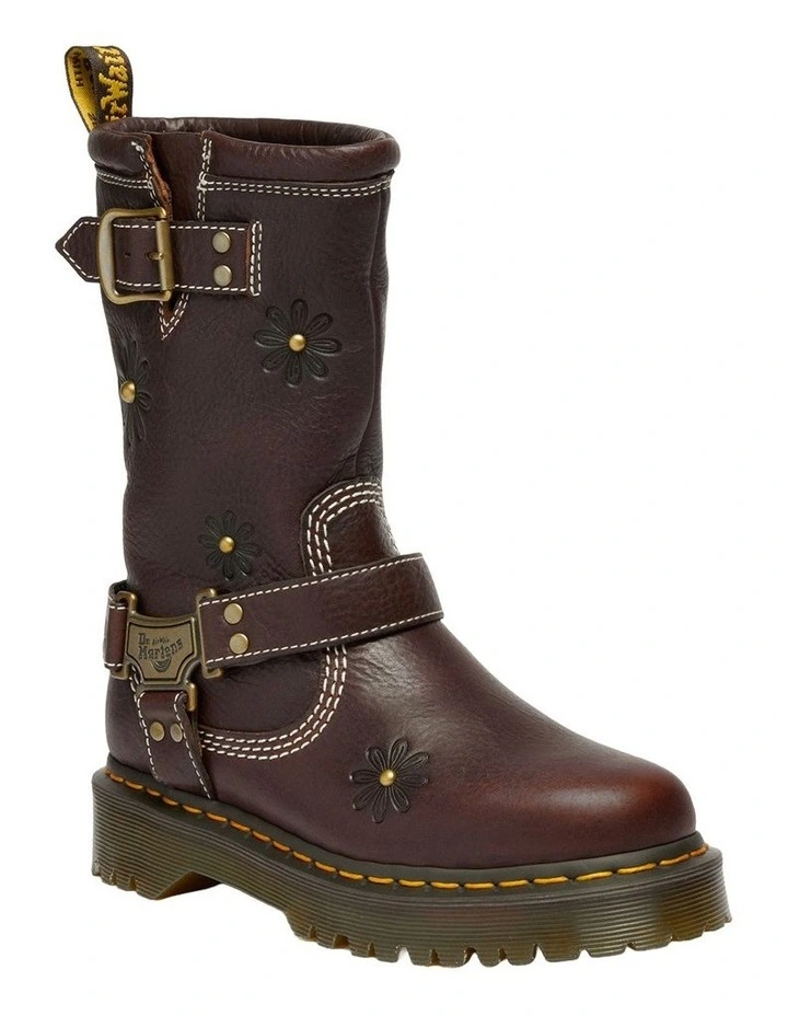 Anistone Flower Hi Flower Boot in Dark Brown Grizzly image 1
