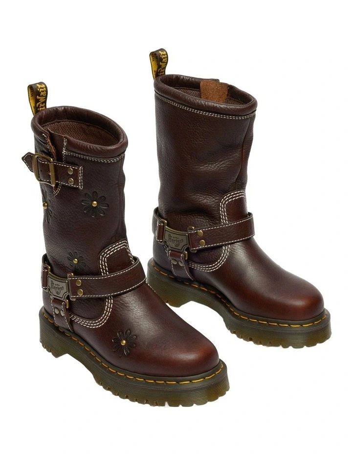 Anistone Flower Hi Flower Boot in Dark Brown Grizzly image 3