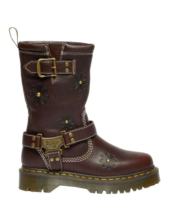 Anistone Flower Hi Flower Boot in Dark Brown Grizzly image 5