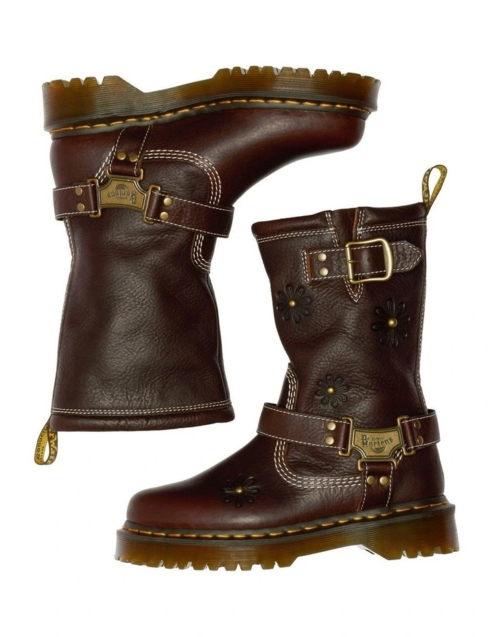 Anistone Flower Hi Flower Boot in Dark Brown Grizzly image 7