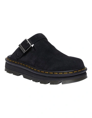 ZebZag Mule in Black Suede
