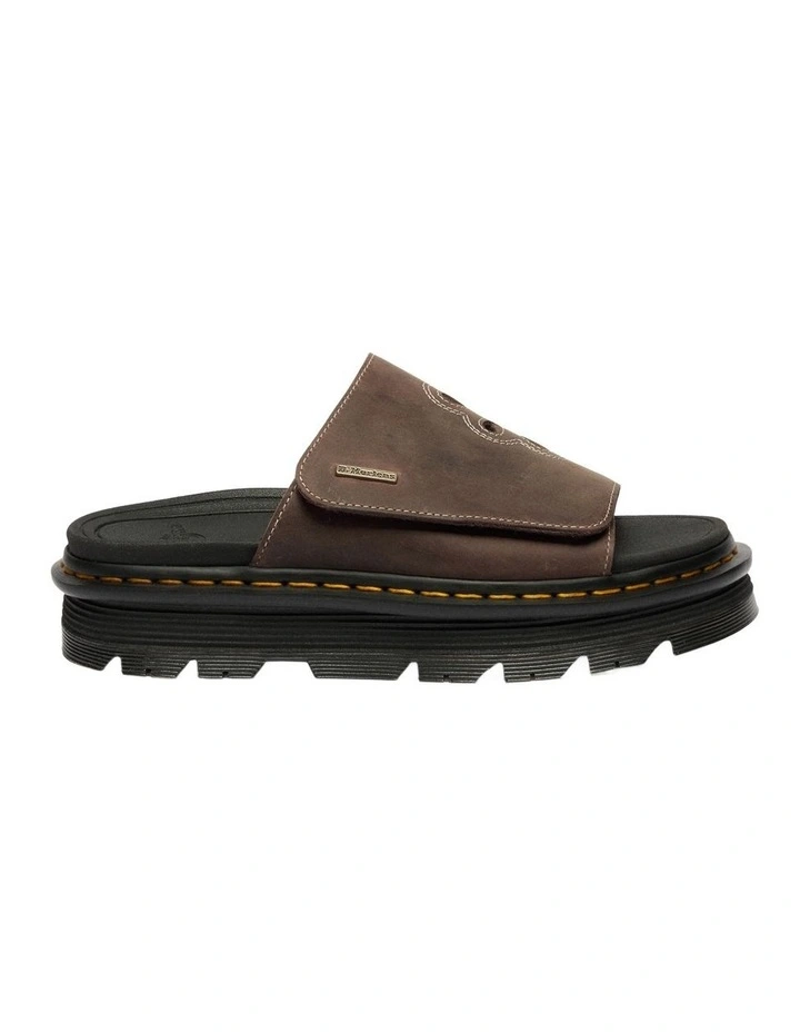 ZebZag Dunnet Flower Slide in Dark Brown Crazy Hor image 5