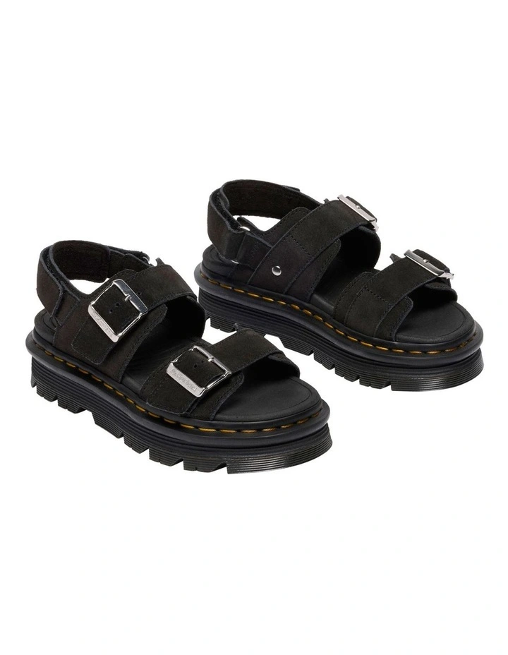 Zebzag Sandal in Black image 3