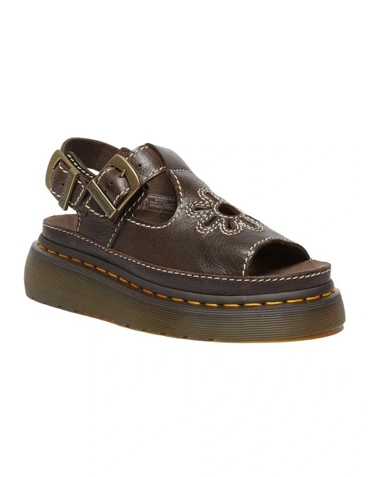 Dunnet Flower Sandal in Kelp Brown image 1