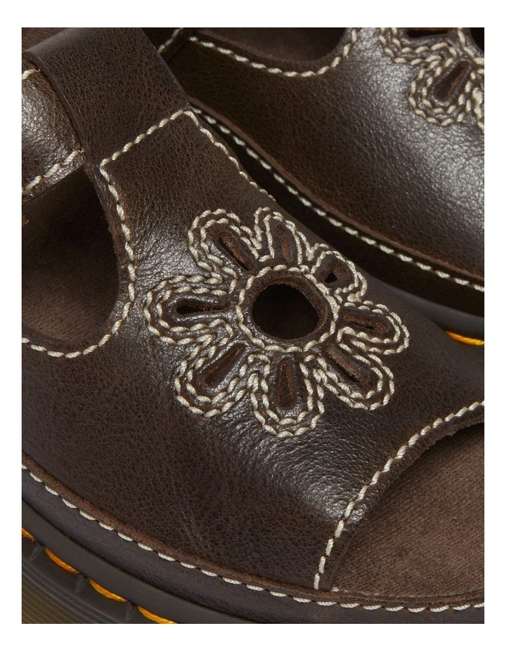 Dunnet Flower Sandal in Kelp Brown image 2