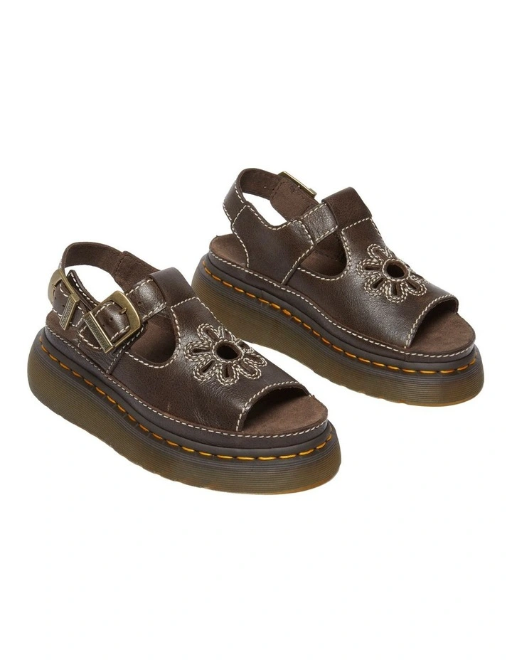 Dunnet Flower Sandal in Kelp Brown image 3