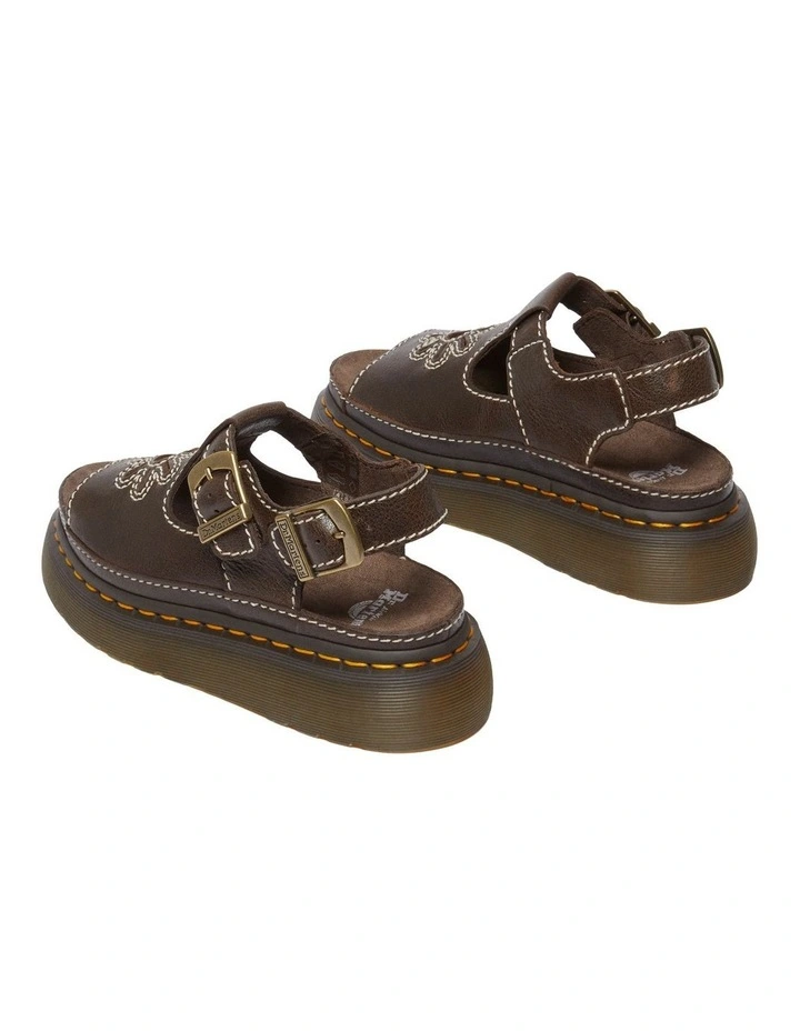 Dunnet Flower Sandal in Kelp Brown image 4