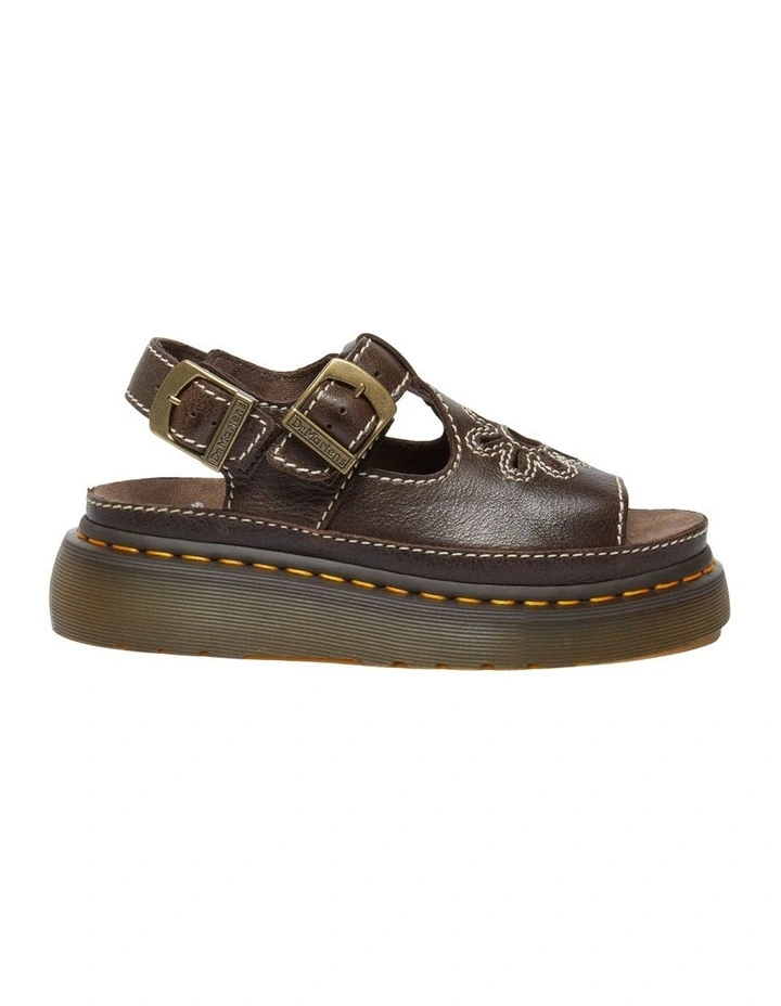 Dunnet Flower Sandal in Kelp Brown image 5