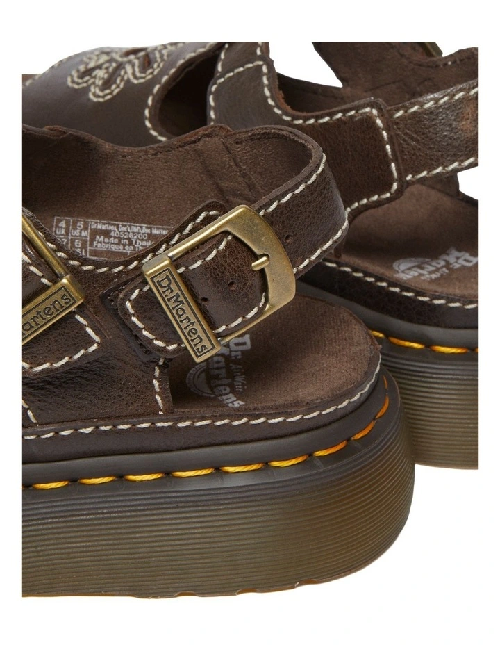Dunnet Flower Sandal in Kelp Brown image 6