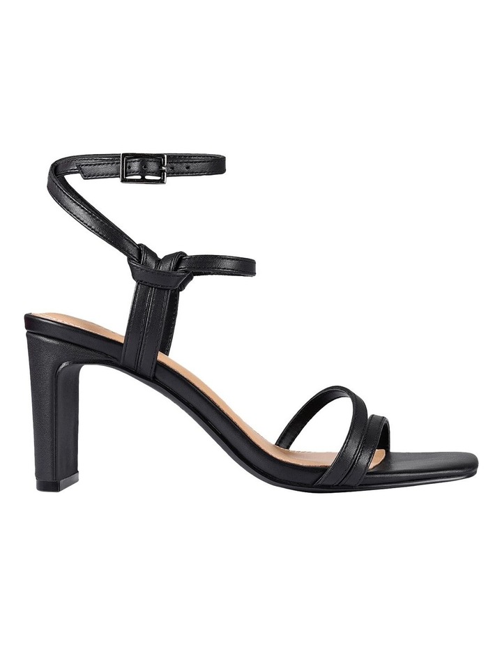 Kianna Black Kid Leather Sandal