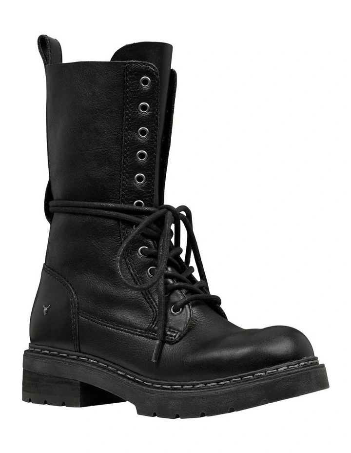 Mid Calf Boot in Independent Black image 2