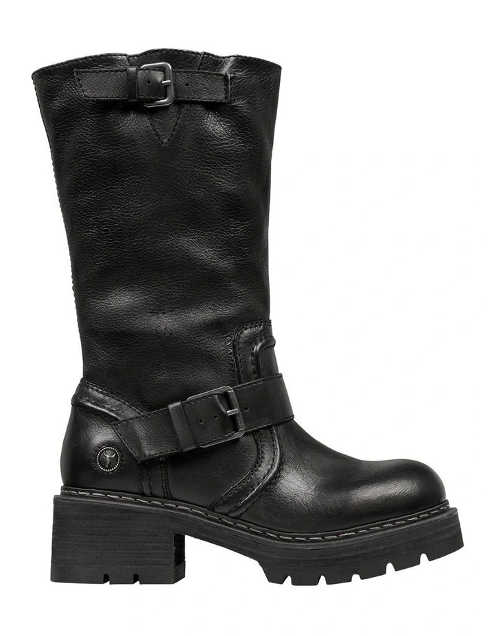 Ruthless Black Leather Boots image 1