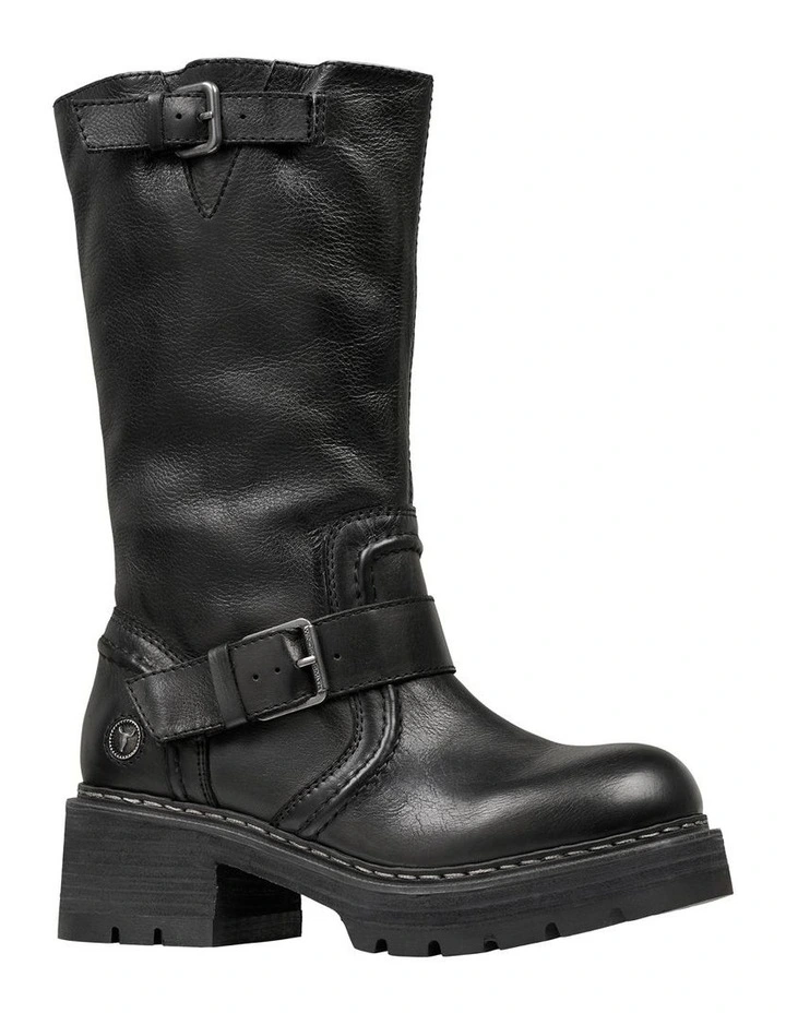 Ruthless Black Leather Boots image 2