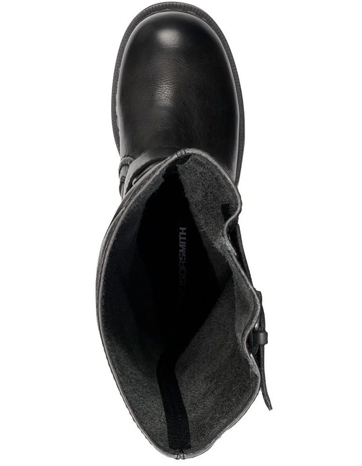 Ruthless Black Leather Boots image 3