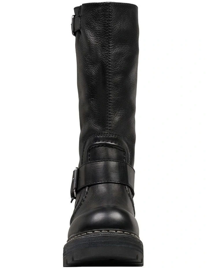 Ruthless Black Leather Boots image 4
