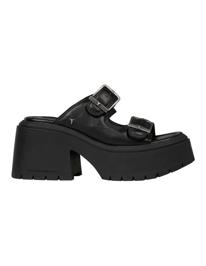 Chasing Leather Sandal in Black image 1