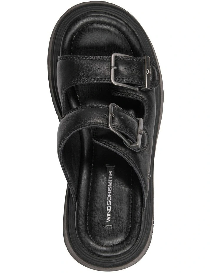 Chasing Leather Sandal in Black image 3