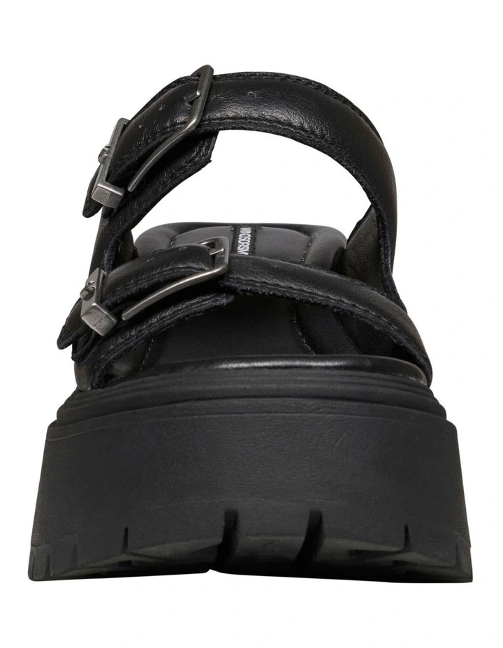 Chasing Leather Sandal in Black image 4