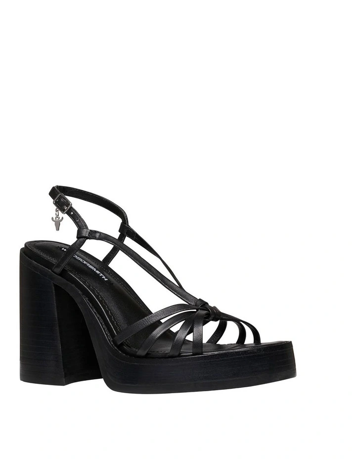 Affair Platform Sandal in Black image 2