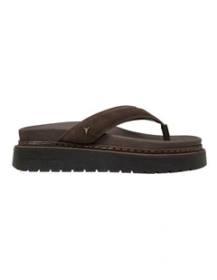 CHECKED DARK CHOC SUEDE
