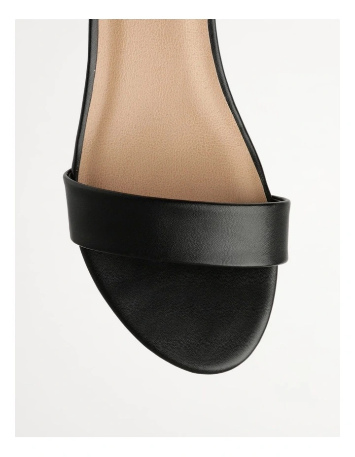 Bridgette Wedged Low Heeled Sandal in Black image 6