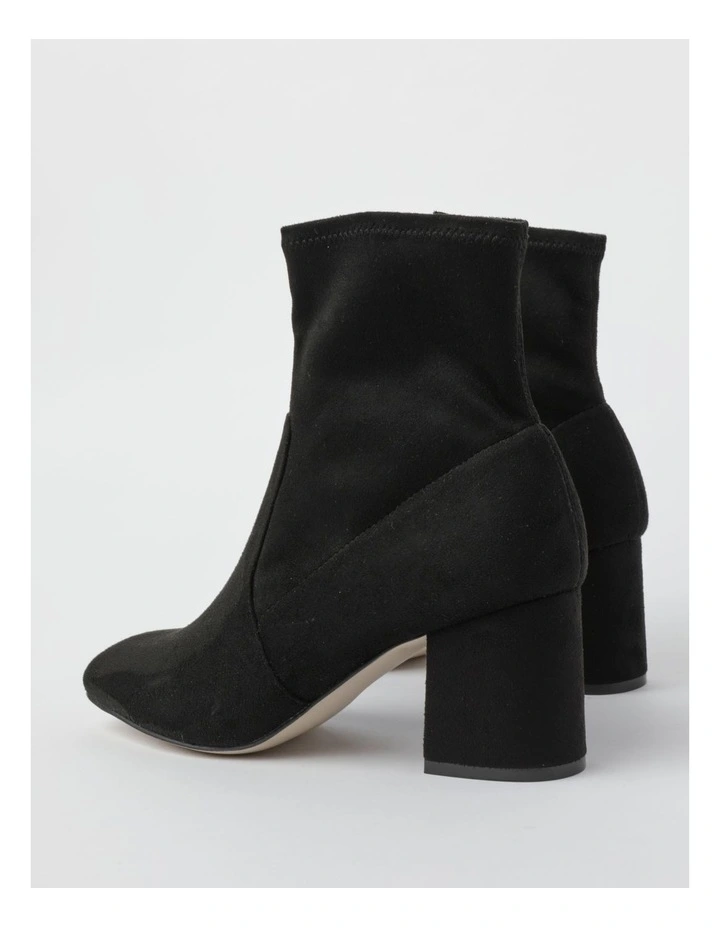 suede black boots with heel