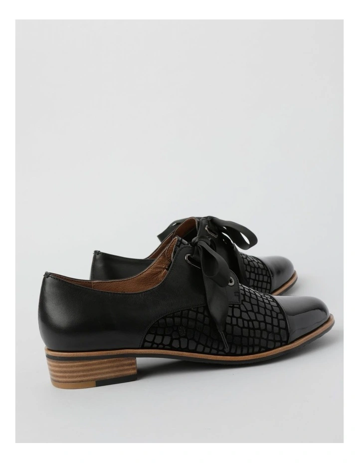 Avril Black Lace-Up Brogues image 5