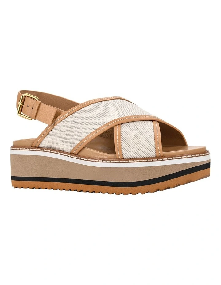Daint Platofrm Sandal  in Camel Bone image 2