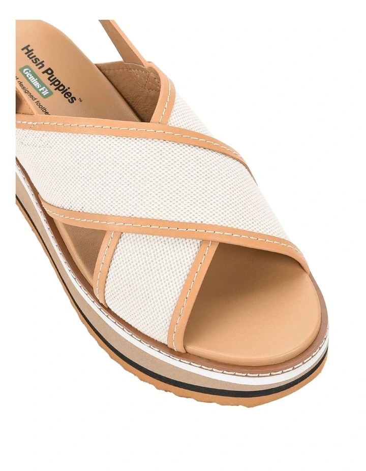 Daint Platofrm Sandal  in Camel Bone image 4