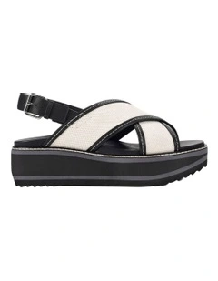 Daint Platofrm Sandal in Black Bone