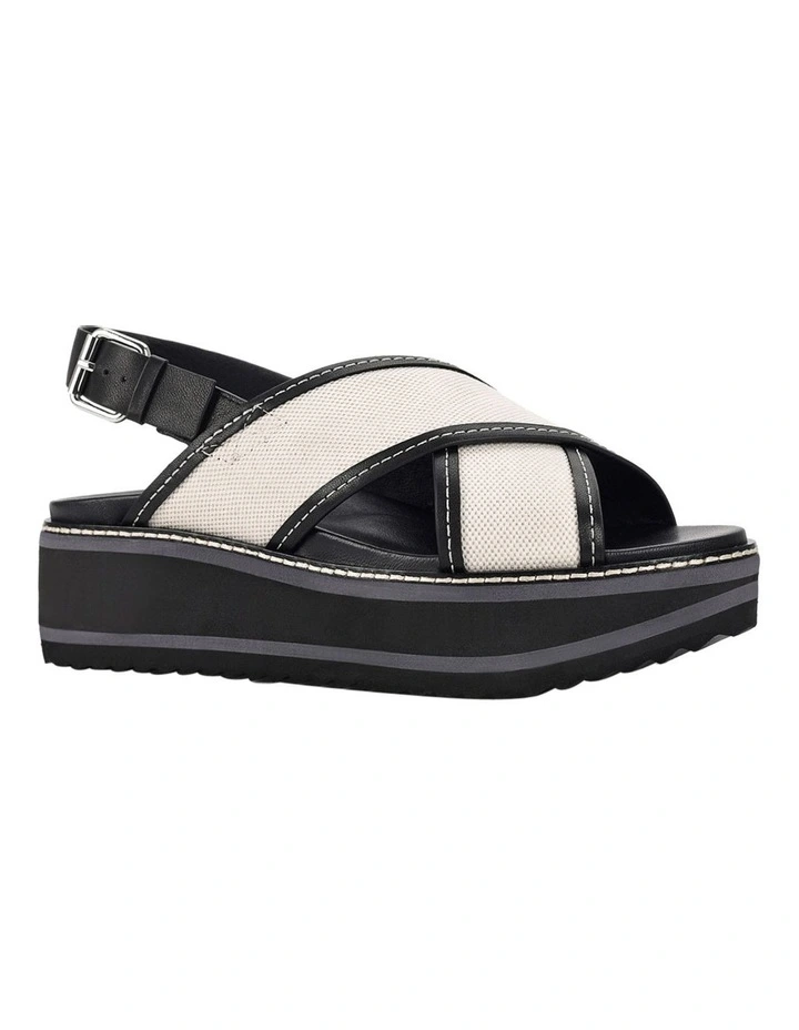 Daint Platofrm Sandal in Black Bone image 2