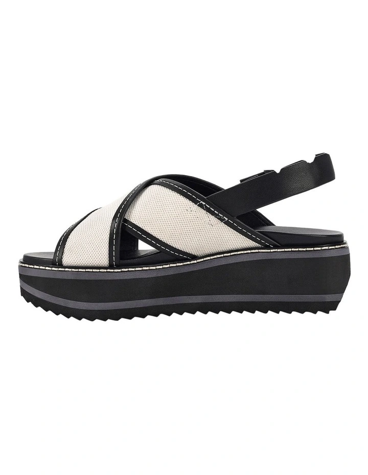 Daint Platofrm Sandal in Black Bone image 3
