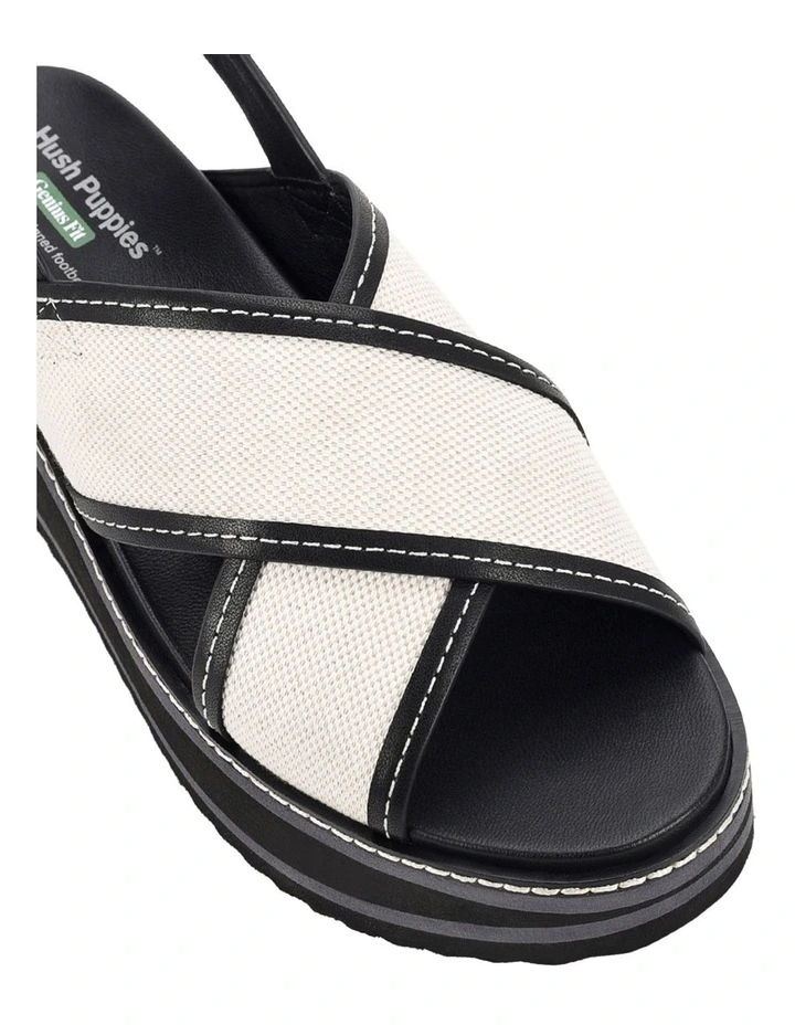 Daint Platofrm Sandal in Black Bone image 4