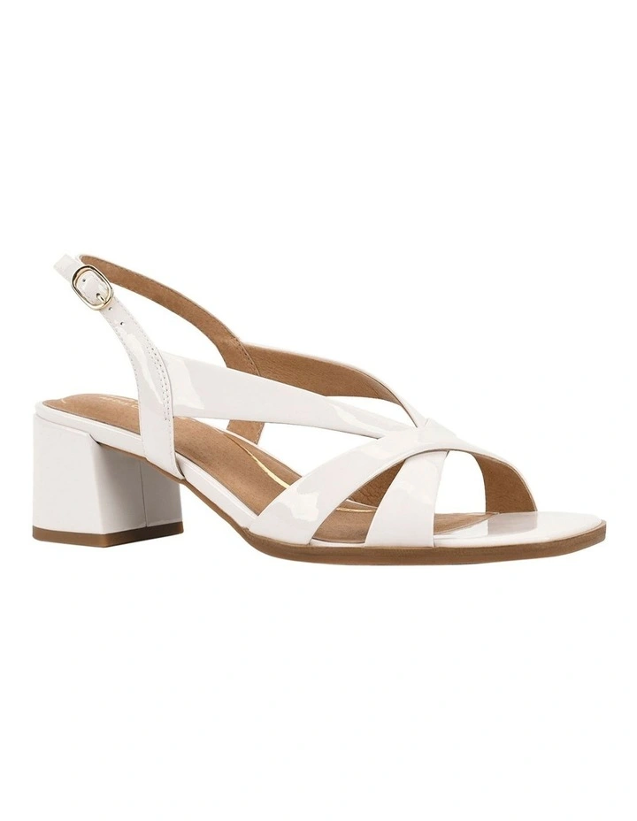 Kaboo Sandal in White Patent image 2