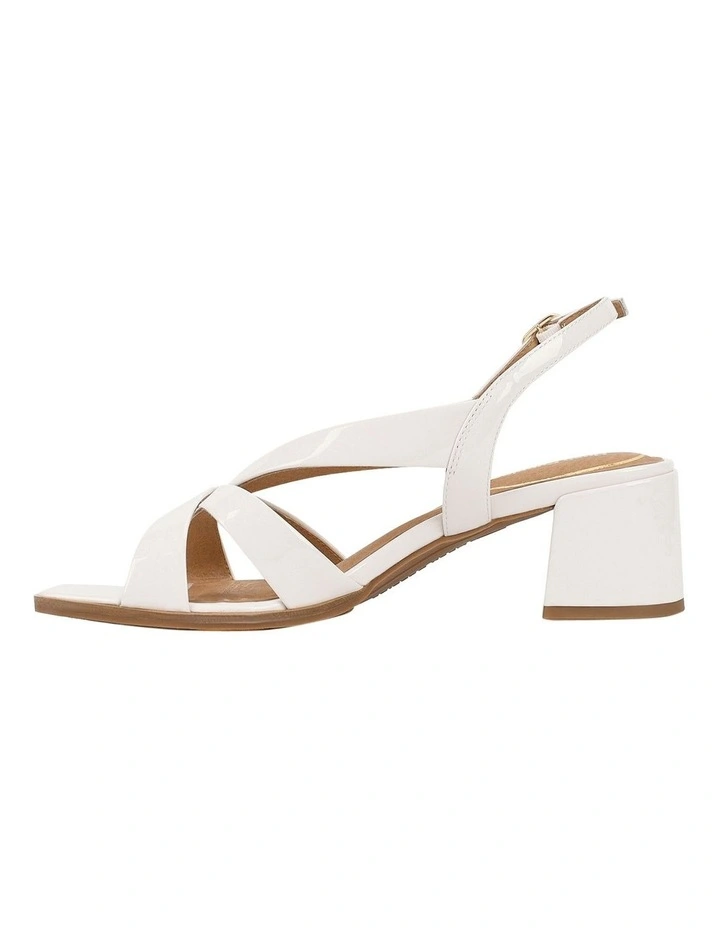 Kaboo Sandal in White Patent image 3