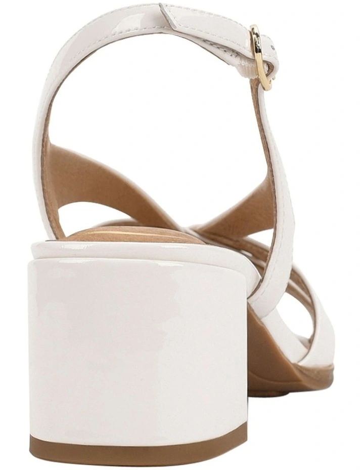 Kaboo Sandal in White Patent image 5