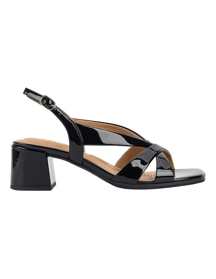 Kaboo Sandal in Black Patent image 1