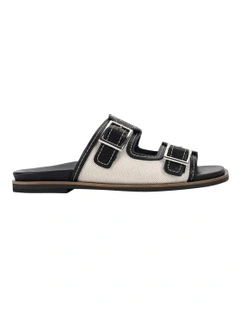 Theatre Sandal in Black Bone