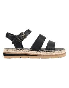 Weave Sandal in Black