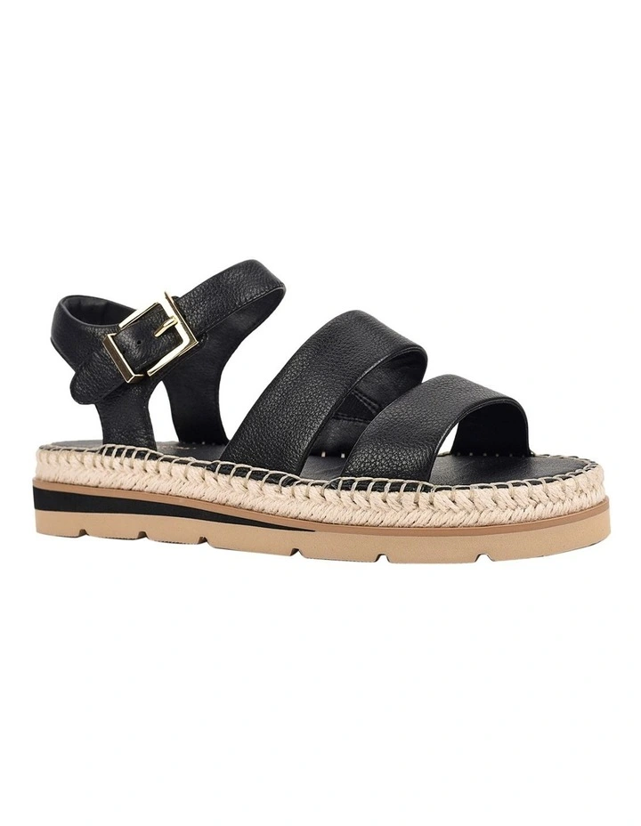 Weave Sandal in Black image 2