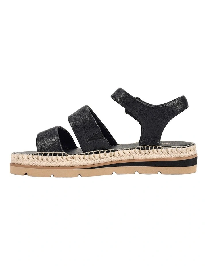 Weave Sandal in Black image 3