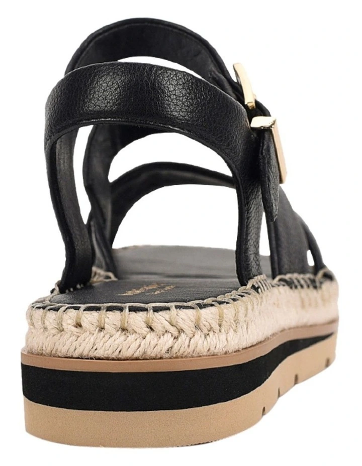Weave Sandal in Black image 5