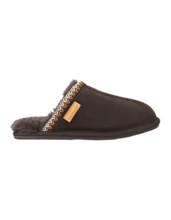 Cozi Slipper in Ground Coffee Suede