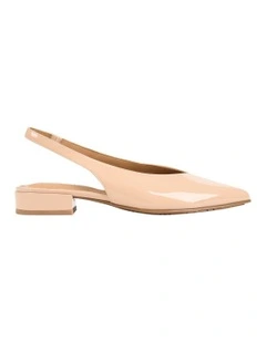 Azula Slingback Shoes in Nude Patent