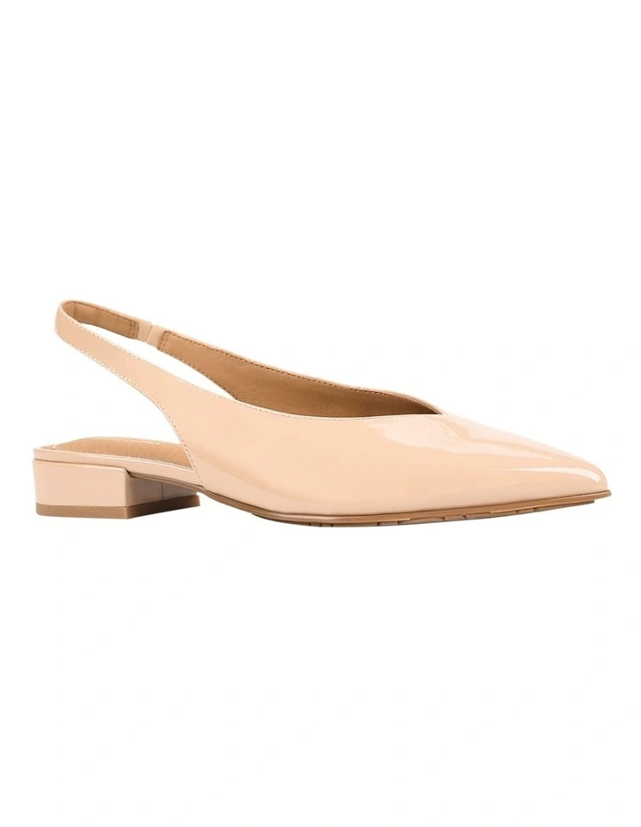 Azula Slingback Shoes in Nude Patent image 2