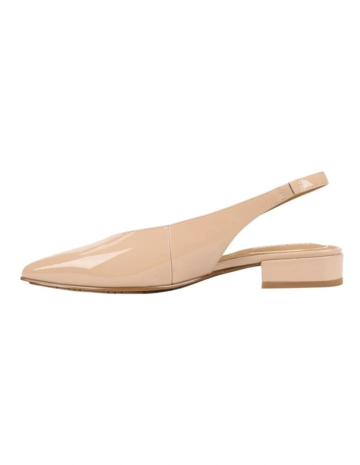 Azula Slingback Shoes in Nude Patent image 3