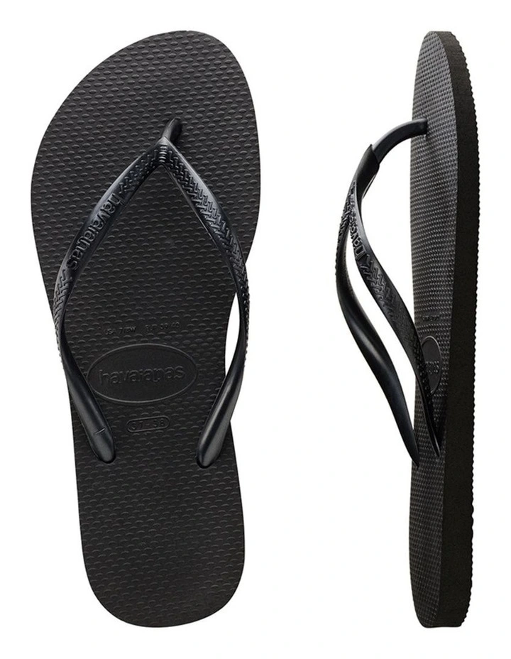 Slim Thongs in Black image 4