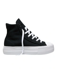 CONVERSE CHUCK TAYLOR ALL STAR DAY ONE PLATFORM CANVAS BLACK/WHITE/WHITE