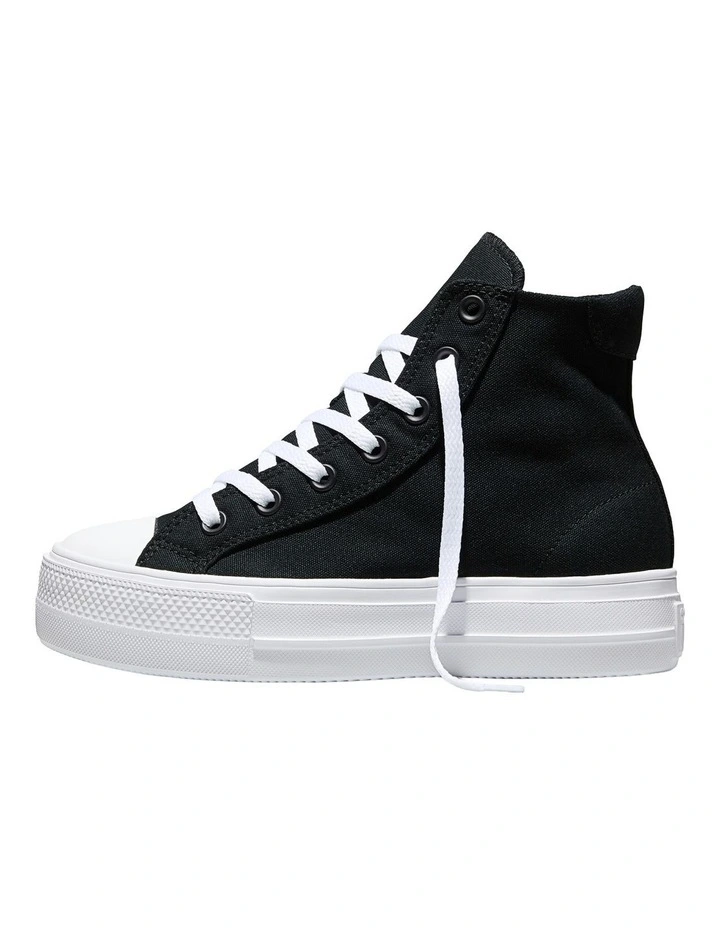 CONVERSE CHUCK TAYLOR ALL STAR DAY ONE PLATFORM CANVAS BLACK/WHITE/WHITE image 2