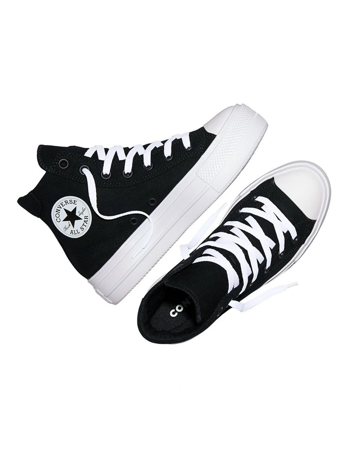CONVERSE CHUCK TAYLOR ALL STAR DAY ONE PLATFORM CANVAS BLACK/WHITE/WHITE image 3